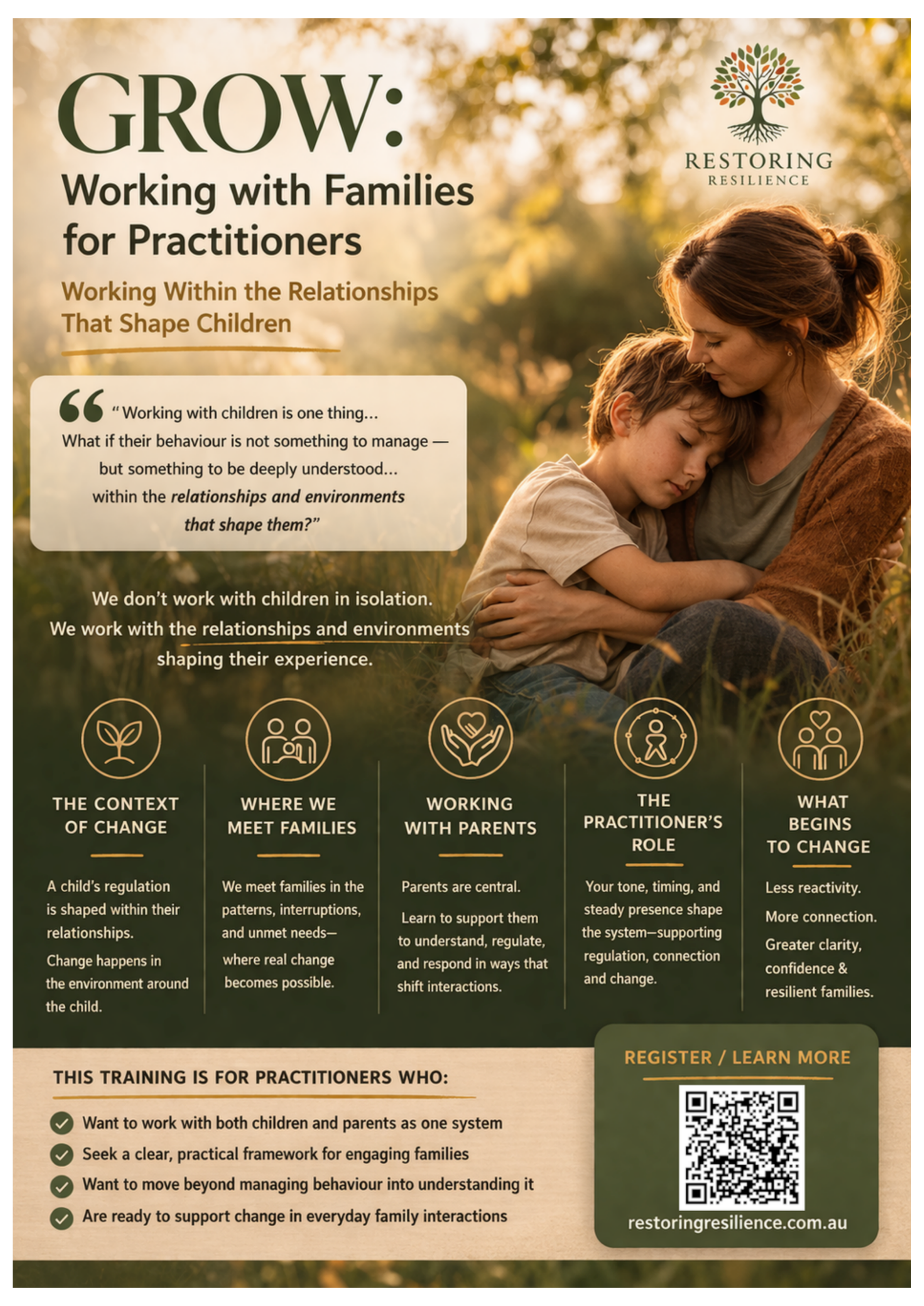GROW: Working with Families for Practitioners Flyer