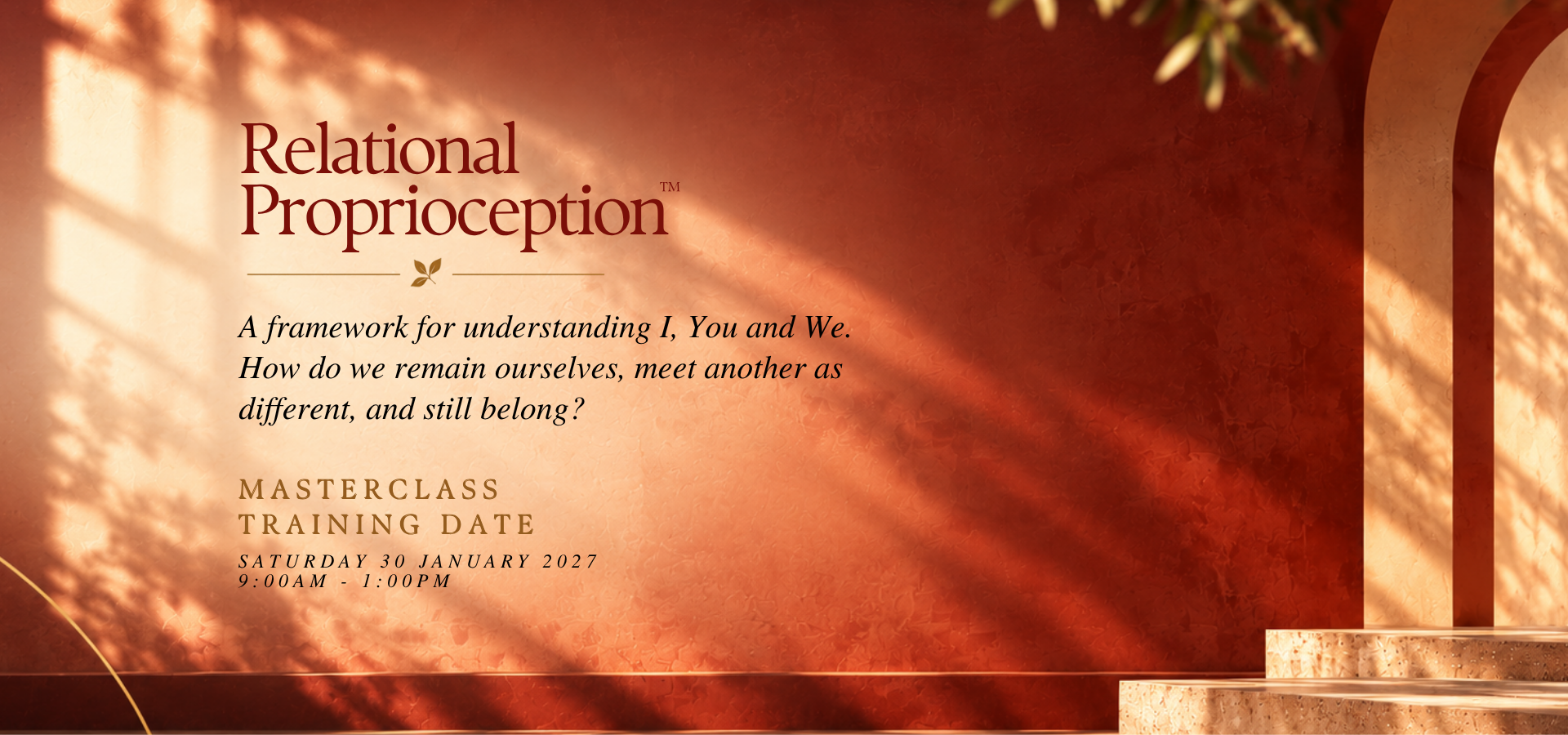 Relational Proprioception masterclass with Anna Skolarikis, 30 January 2027