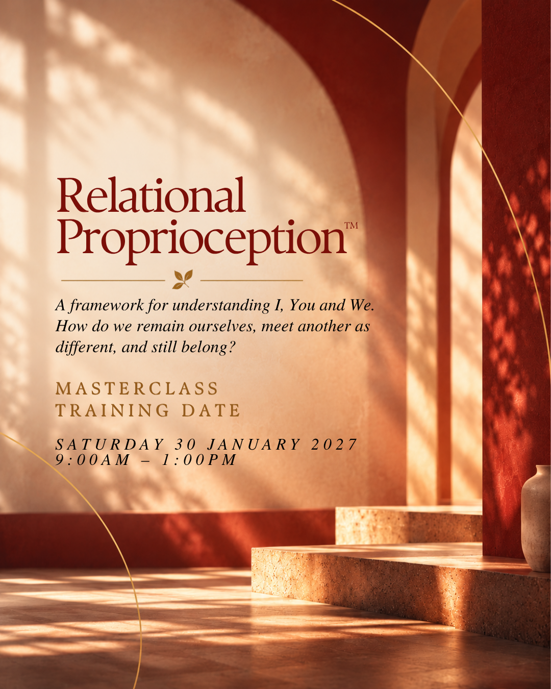 Relational Proprioception masterclass with Anna Skolarikis, 30 January 2027